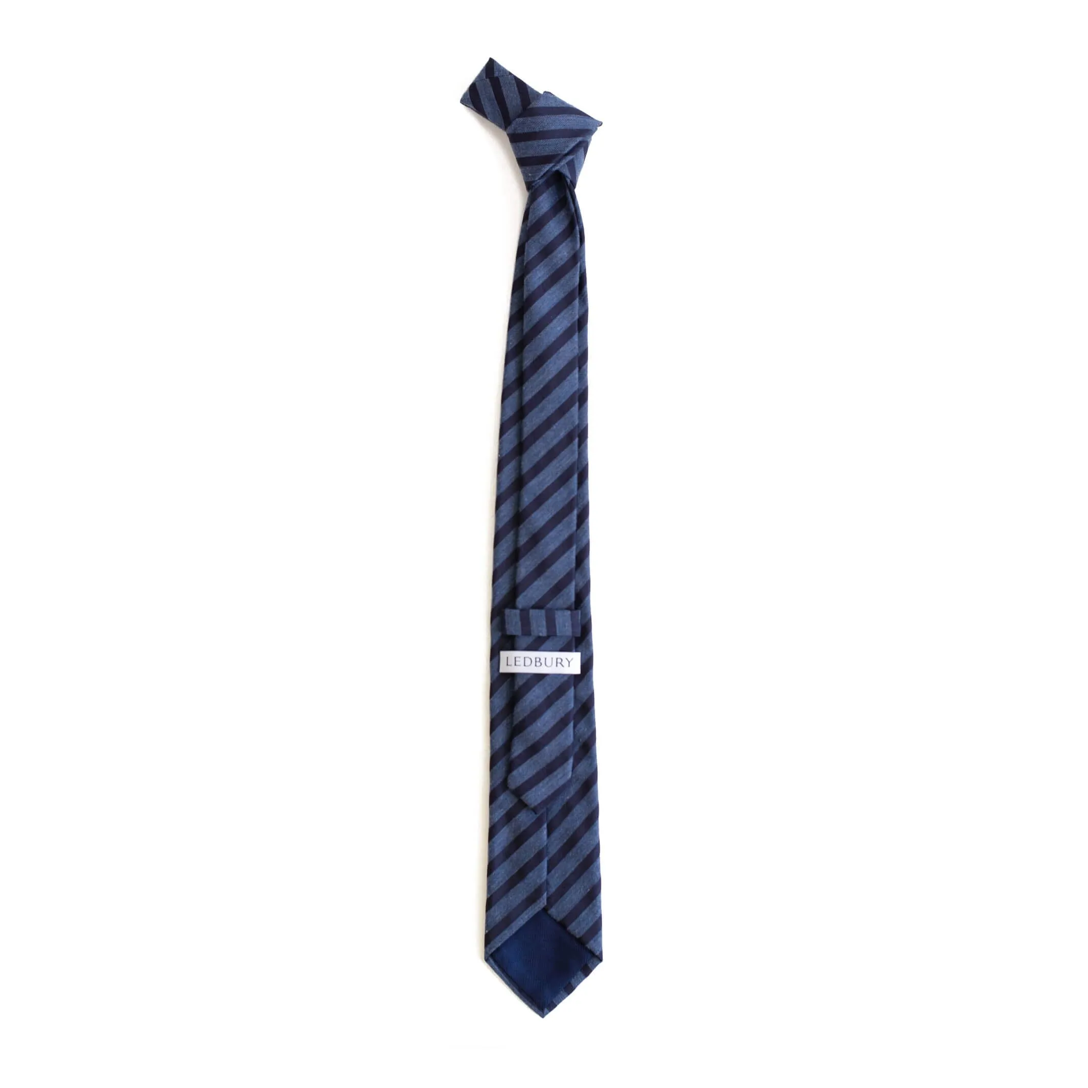 The Navy Albertson Stripe Tie
