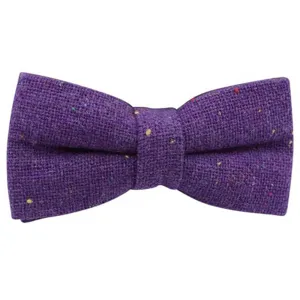 Theo Purple Flecked Mens Tweed Bow Tie