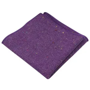Theo Purple Flecked Tweed Pocket Square