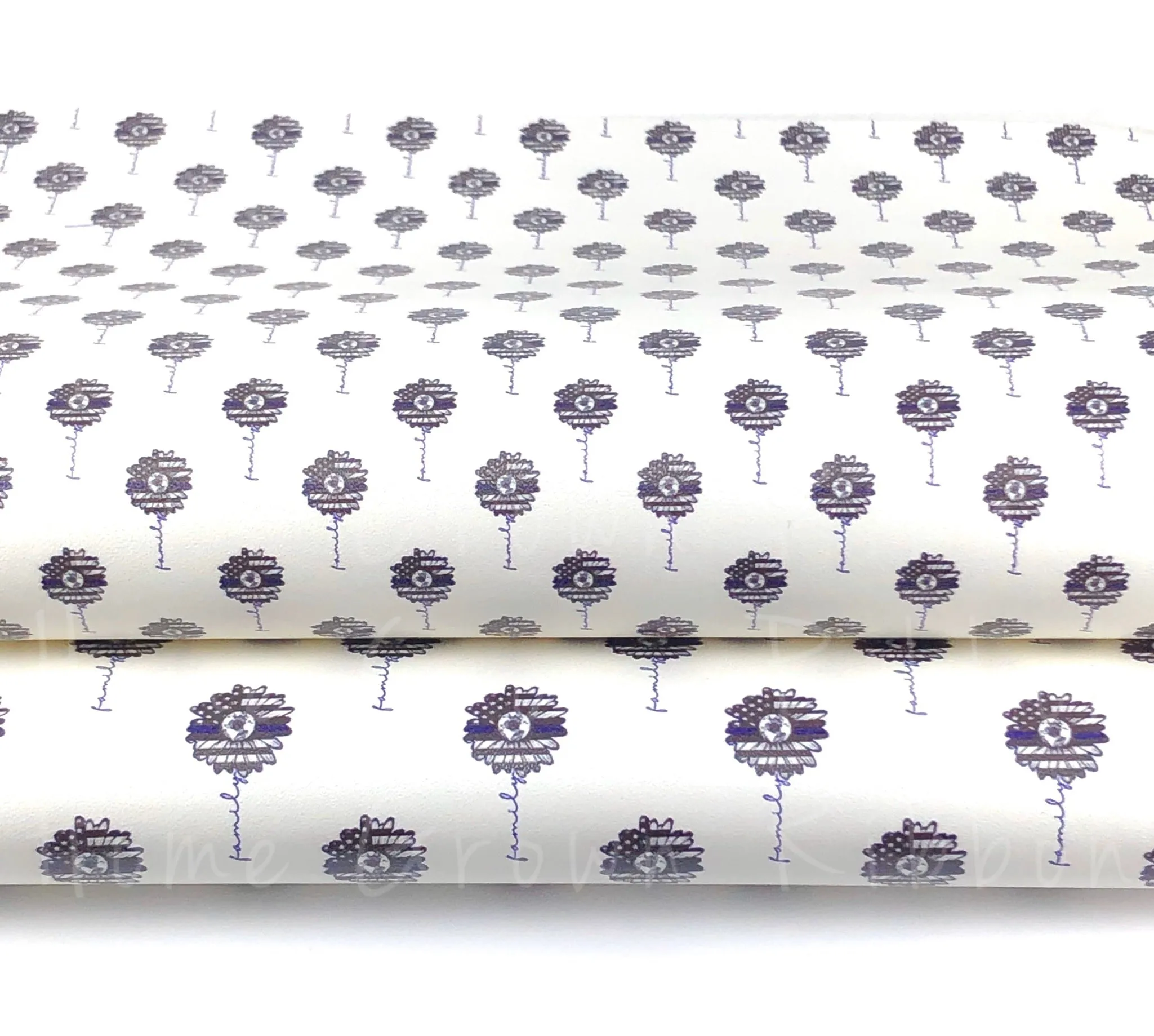 Thin Blue Line Family Sunflower - Large Scale - Synthetic Leather Sheet USDR