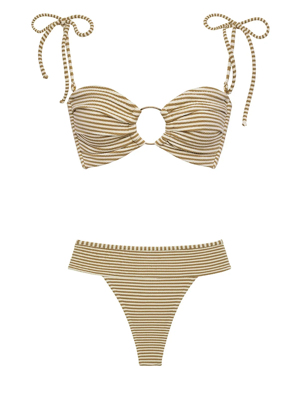 Tori Ties Bandeau-Tamarindo Binded Bikini ::RET