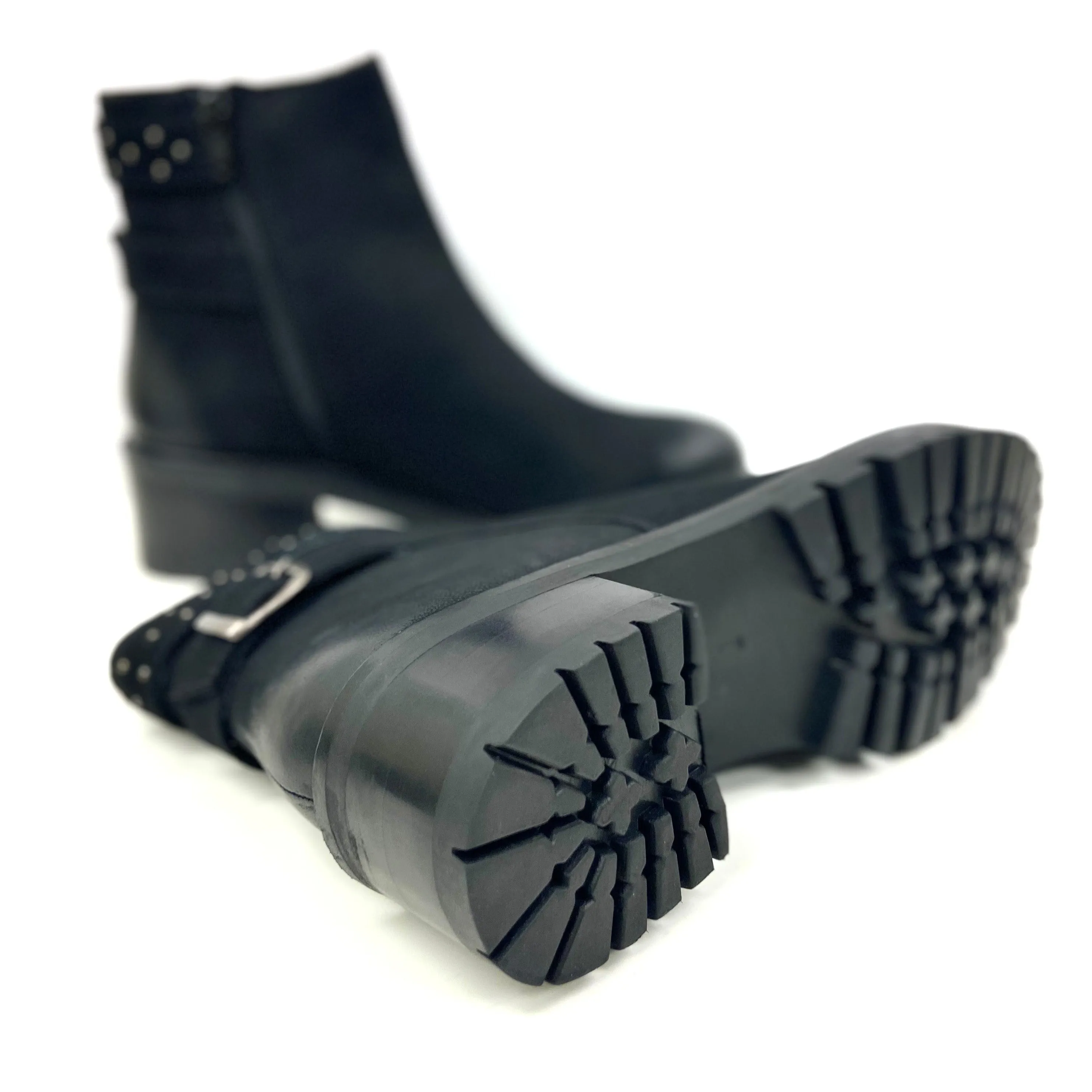 Tornado Black Studded Bootie