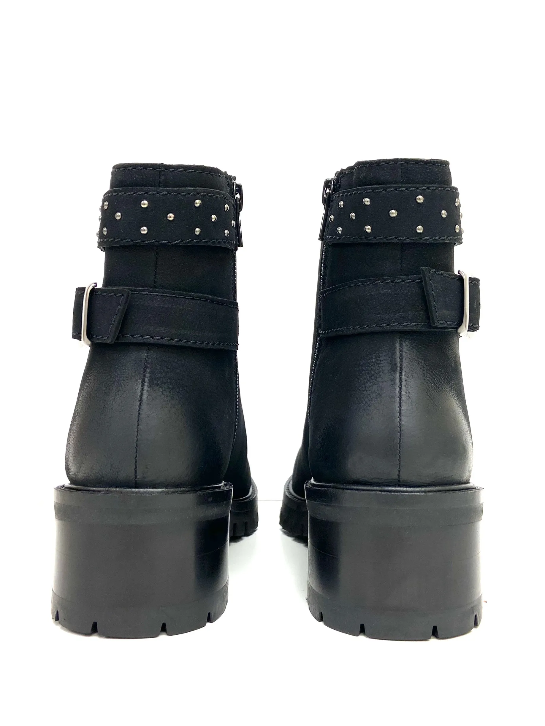 Tornado Black Studded Bootie