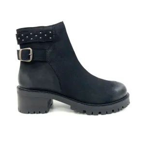 Tornado Black Studded Bootie