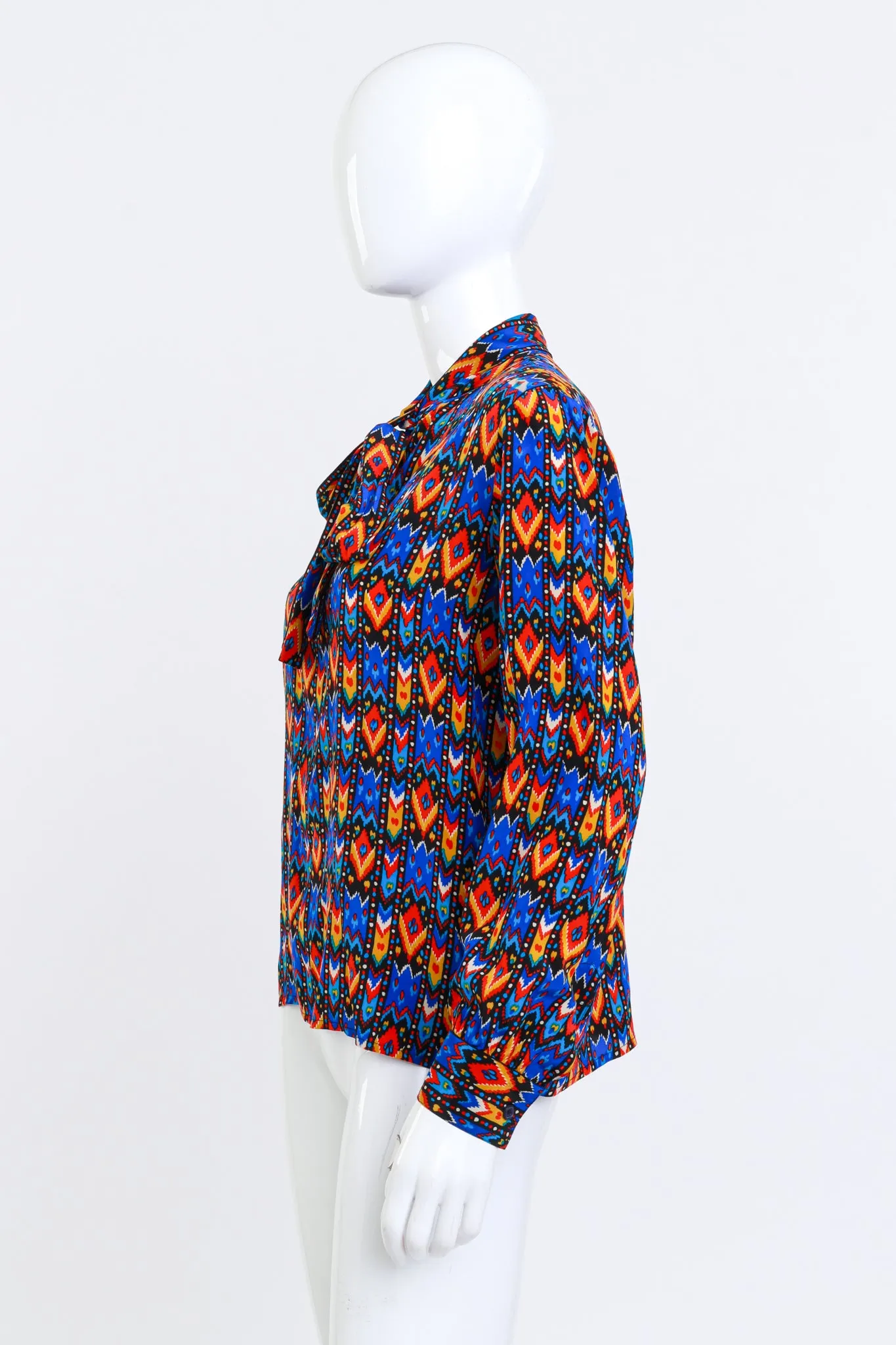 Tribal Neck Tie Blouse