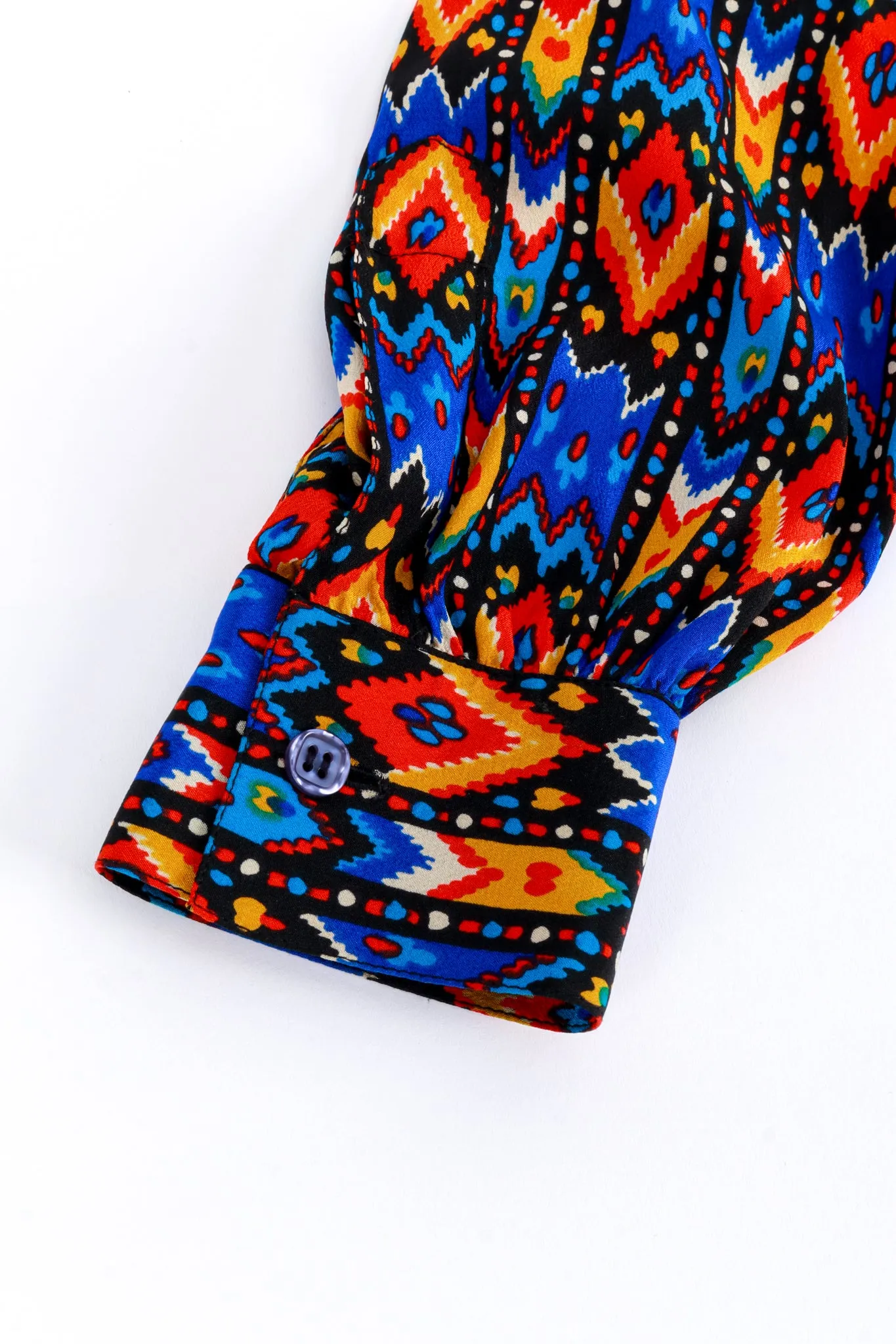 Tribal Neck Tie Blouse