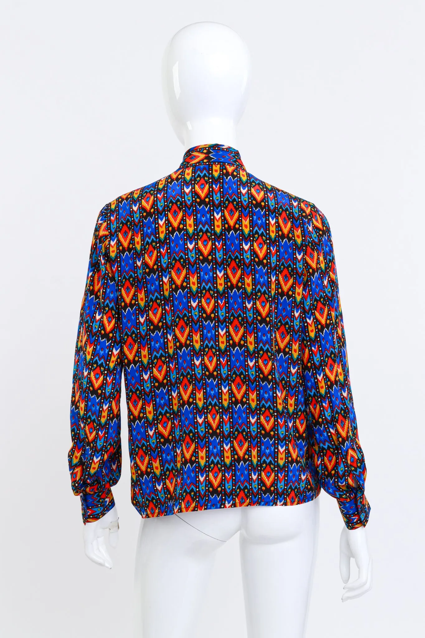 Tribal Neck Tie Blouse