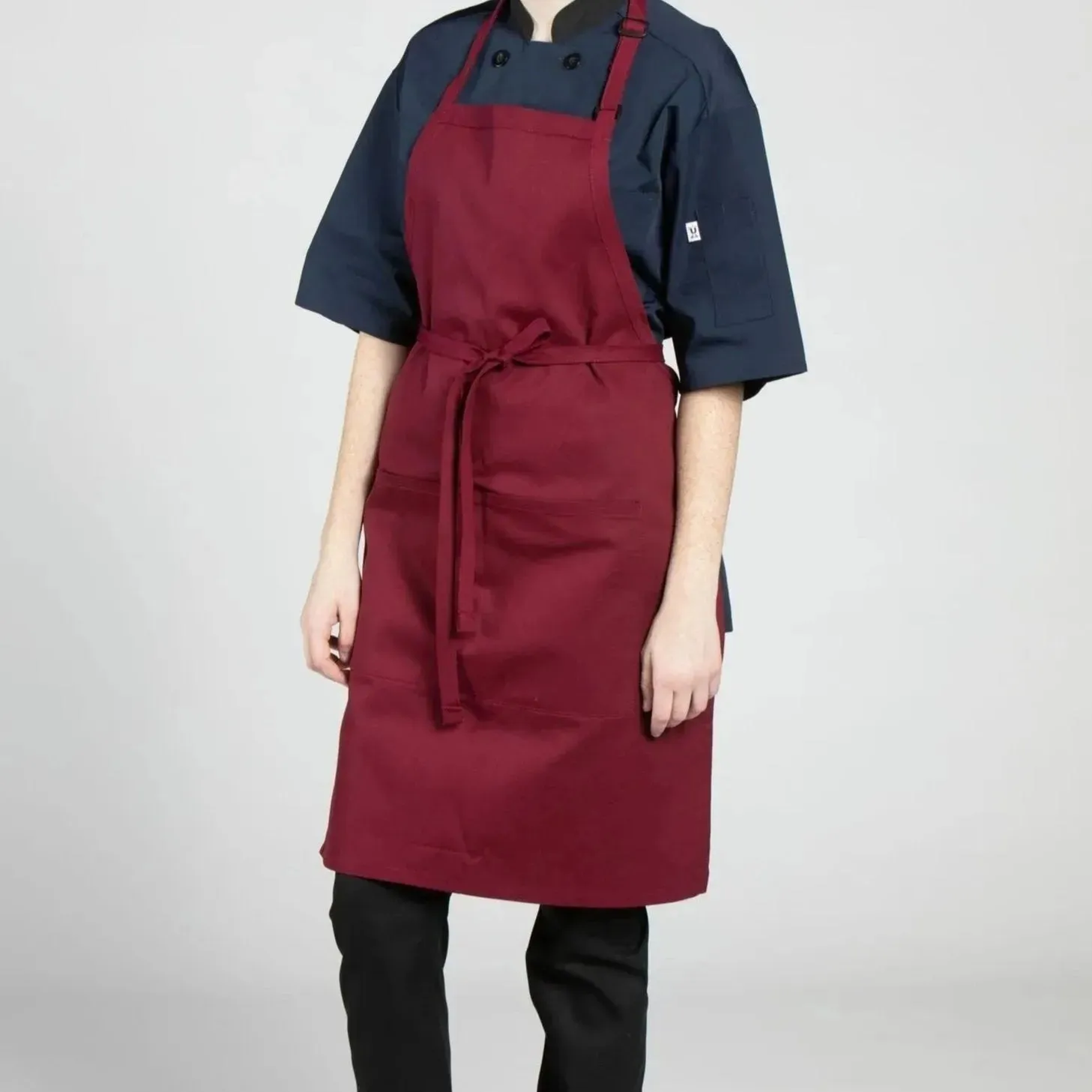 Twill Cotton Blend Adjustable Butcher Aprons 2 PK
