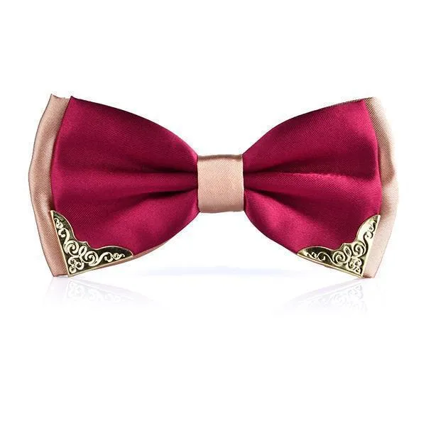Two-tone Metal Decorated Bow-Tie