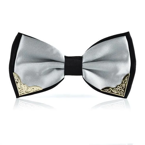 Two-tone Metal Decorated Bow-Tie