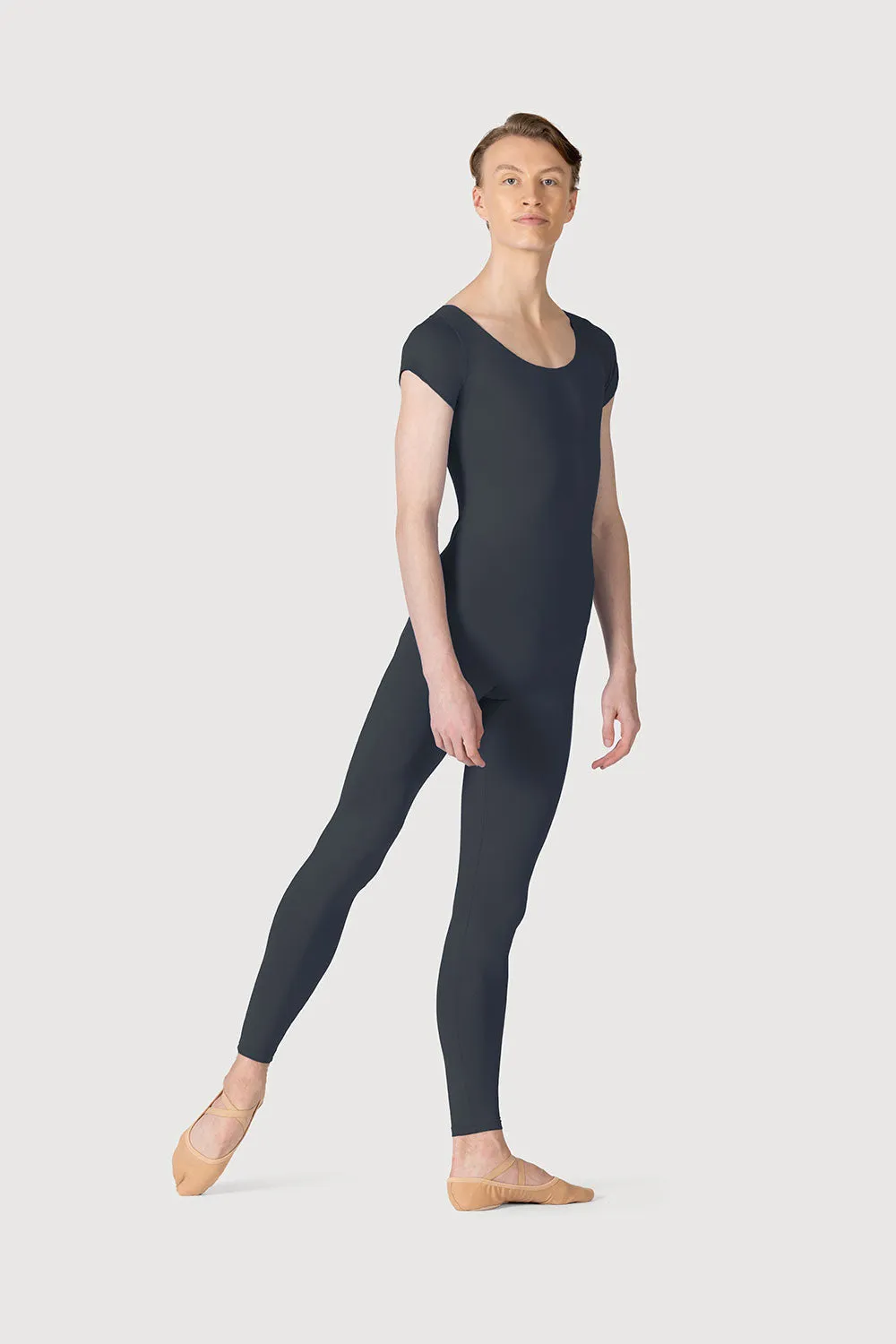 U3872M - Bloch Microlux™ Scoop Neck Cap Sleeve Mens Unitard