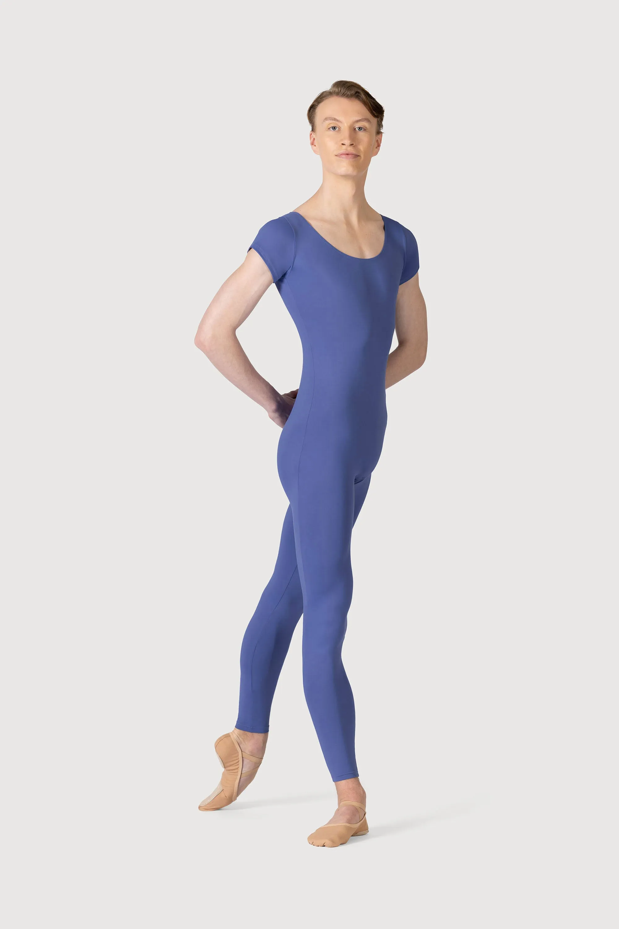 U3872M - Bloch Microlux™ Scoop Neck Cap Sleeve Mens Unitard