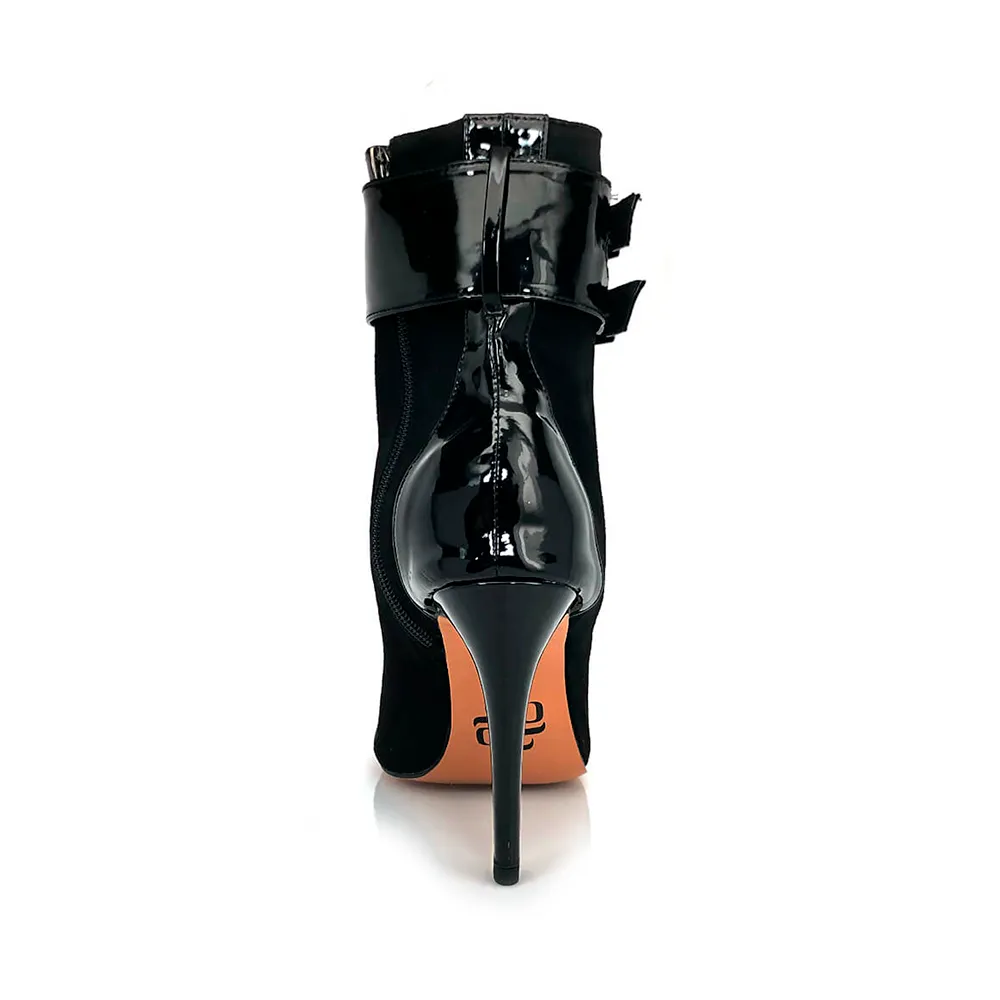 Under the Influence - By Kiira Harper - Open Toe Lace Up Latin Dance Booties (Street Sole)
