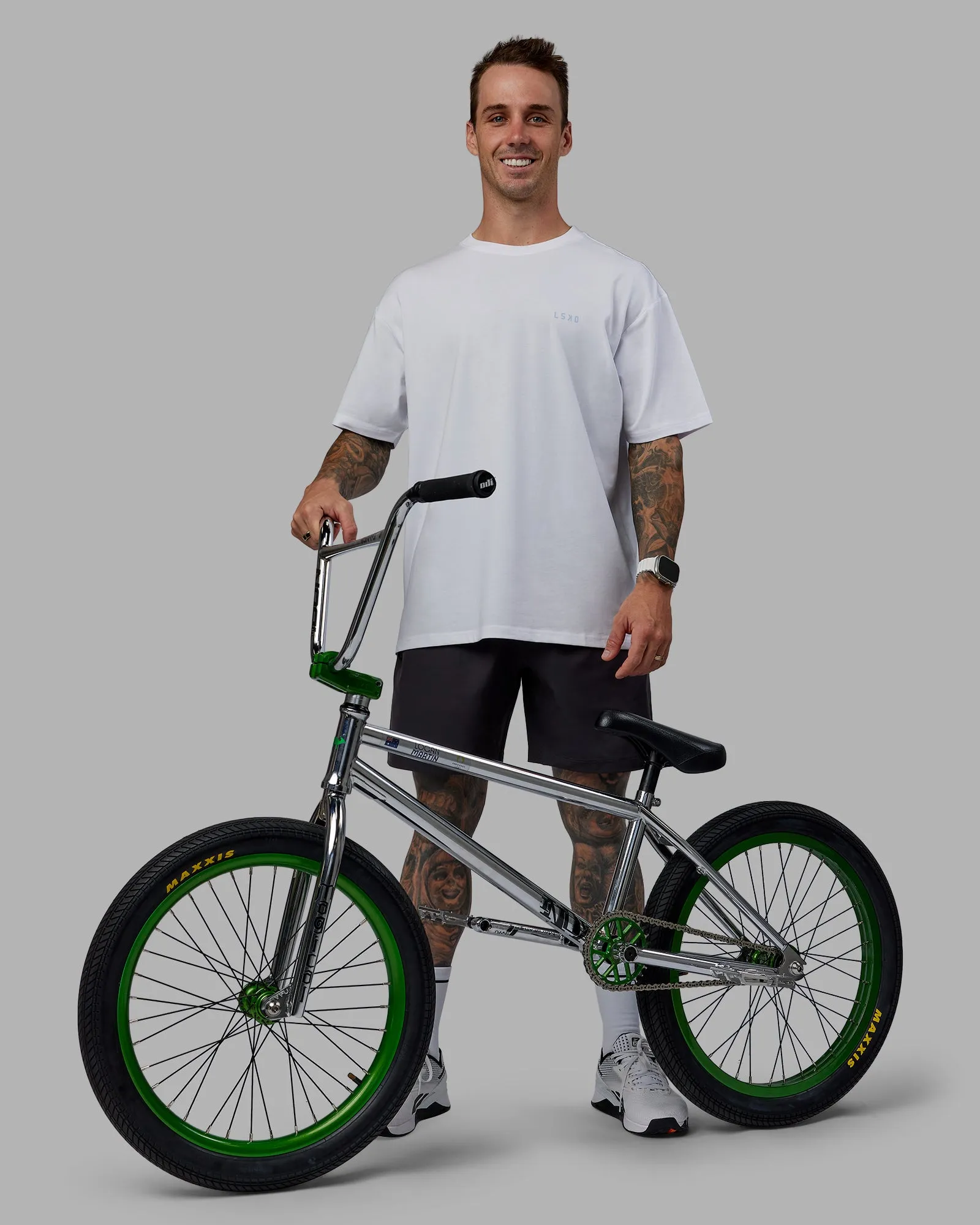 Unisex LSKD x Logan Martin FLXCotton Tee Oversize - White-Windsurfer