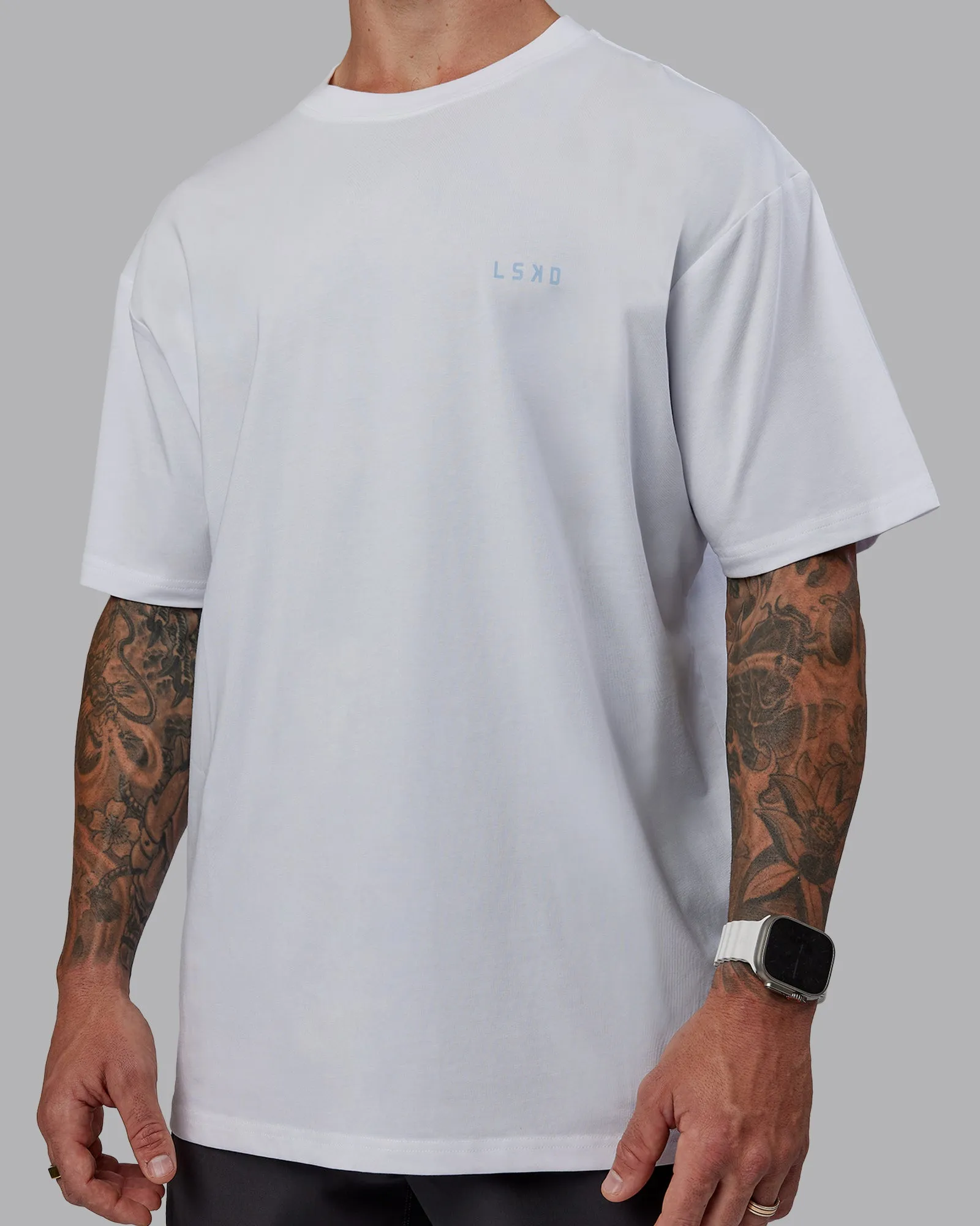Unisex LSKD x Logan Martin FLXCotton Tee Oversize - White-Windsurfer