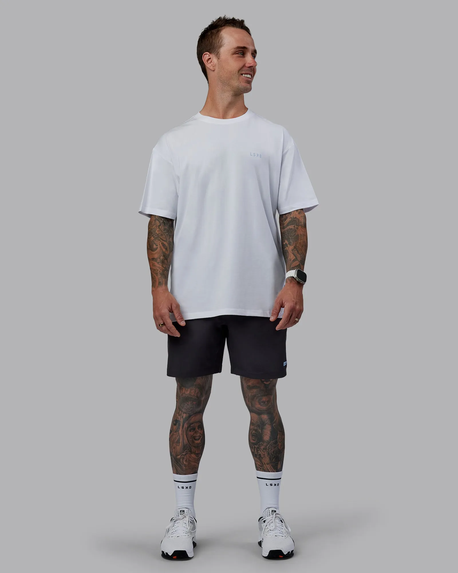 Unisex LSKD x Logan Martin FLXCotton Tee Oversize - White-Windsurfer