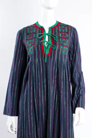 Variegated Lamé Stripe Tunic Dress