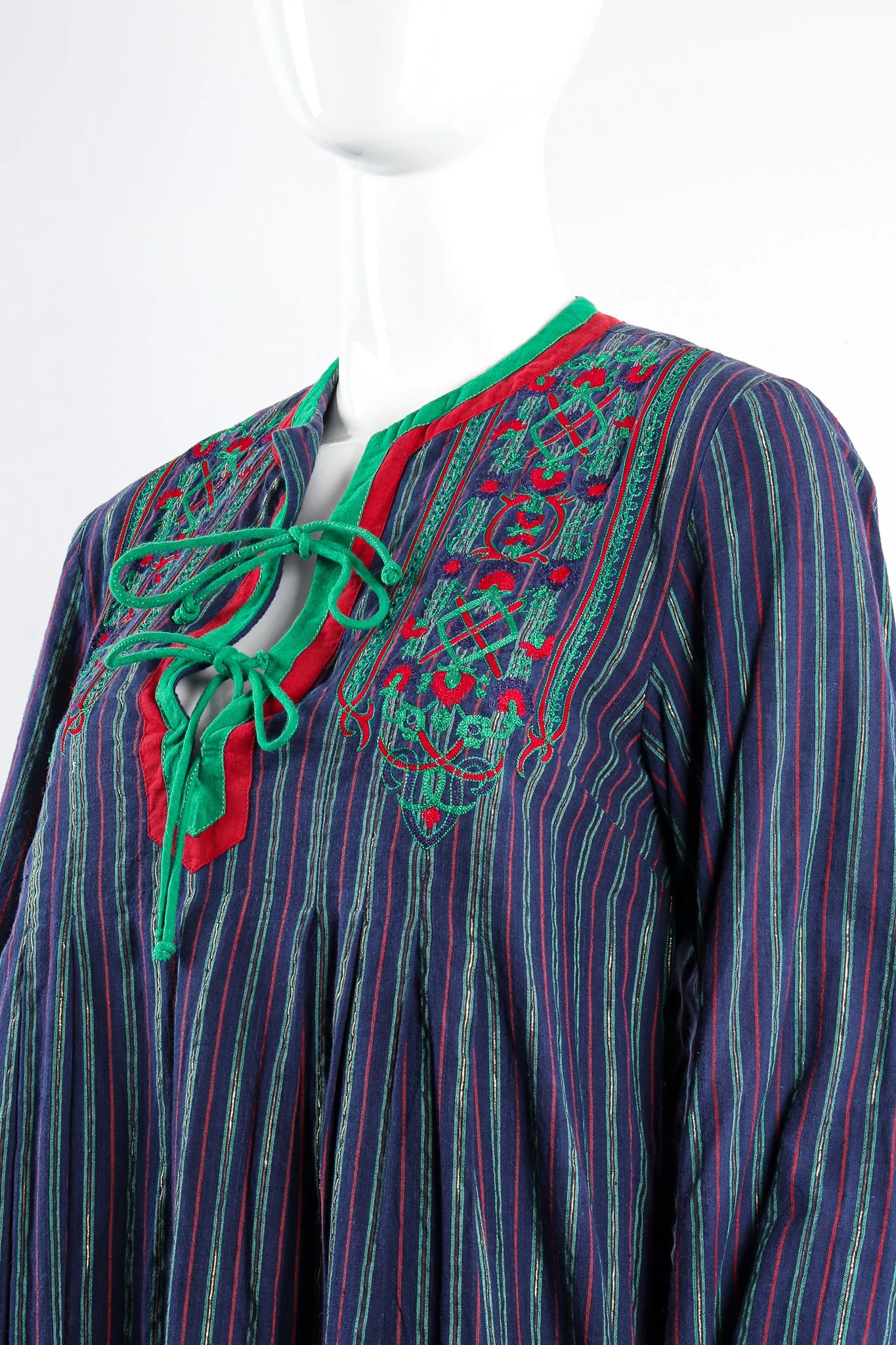 Variegated Lamé Stripe Tunic Dress