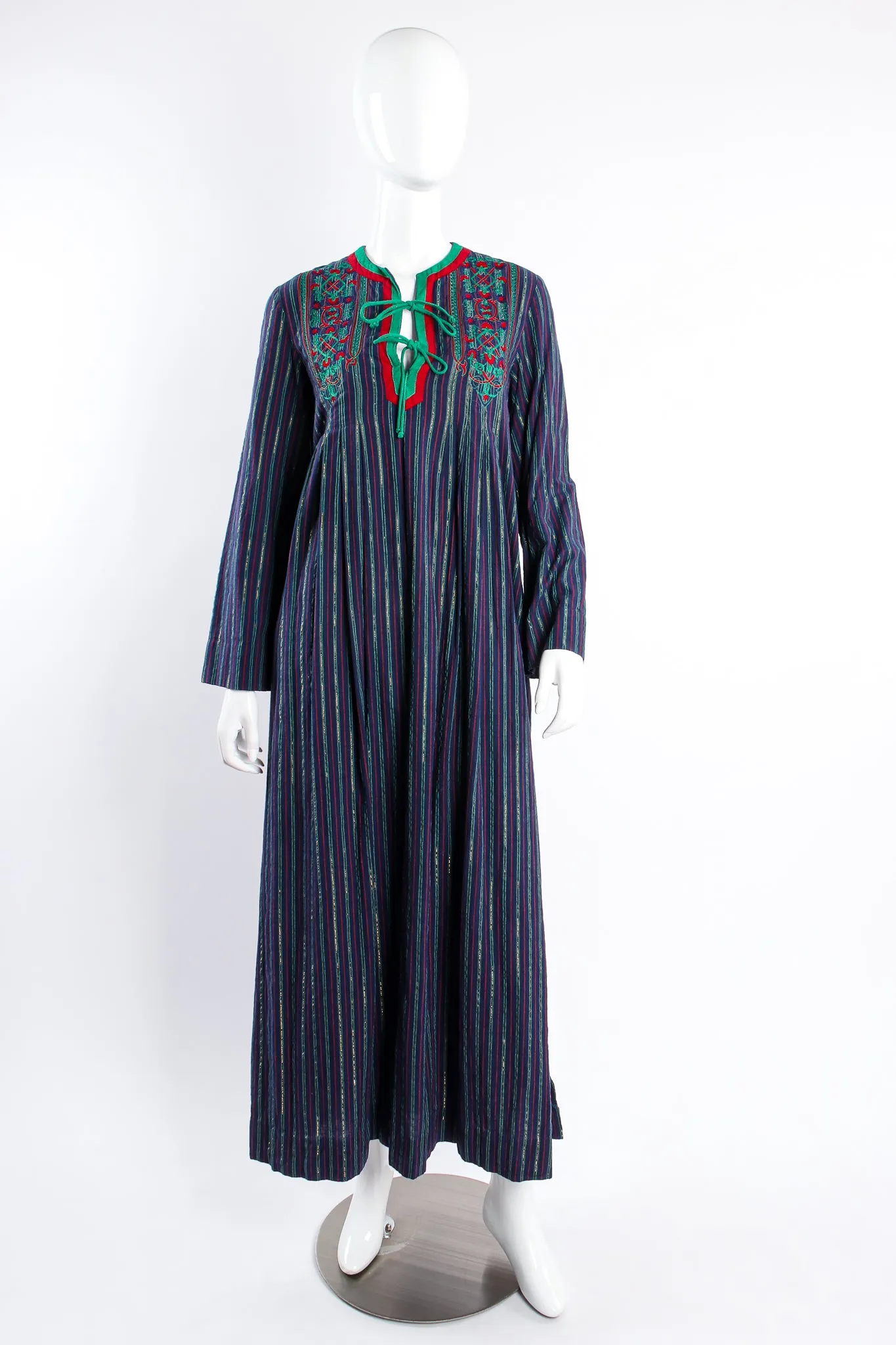 Variegated Lamé Stripe Tunic Dress