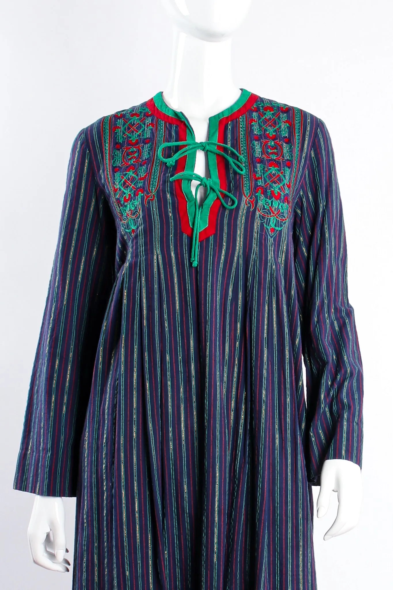 Variegated Lamé Stripe Tunic Dress
