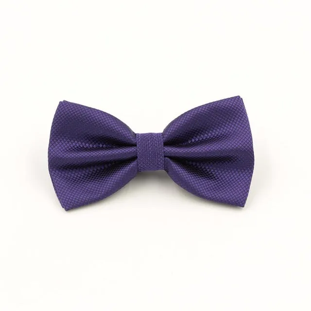 VEEKTIE Father's Day Mens Bowtie Fashion Red Jacquard Plaid Grid  Solid Bow tie Wedding Tuxedo Cravat Vestidos Black Green Navy