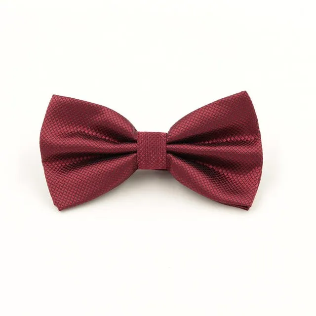 VEEKTIE Father's Day Mens Bowtie Fashion Red Jacquard Plaid Grid  Solid Bow tie Wedding Tuxedo Cravat Vestidos Black Green Navy
