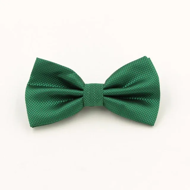 VEEKTIE Father's Day Mens Bowtie Fashion Red Jacquard Plaid Grid  Solid Bow tie Wedding Tuxedo Cravat Vestidos Black Green Navy