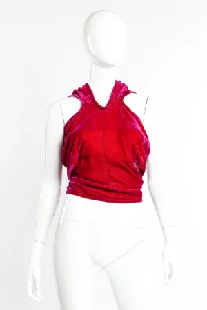 Velvet Waist Ties Top