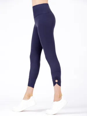 VENUS HIGH WAIST NUDE ANKLE CROPS, IRIS BLUE