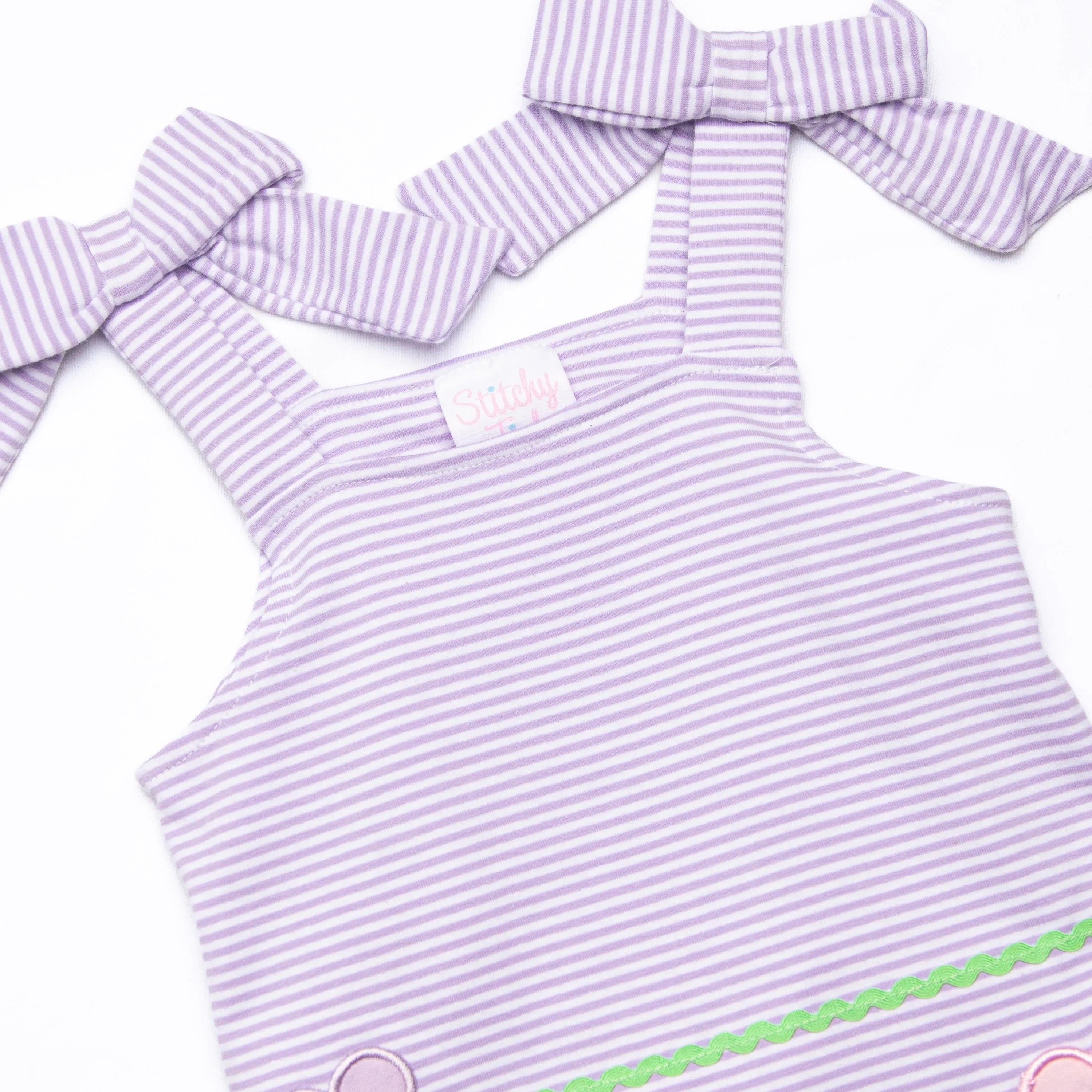 Very Sweet Vines Applique Diaper Set, Purple