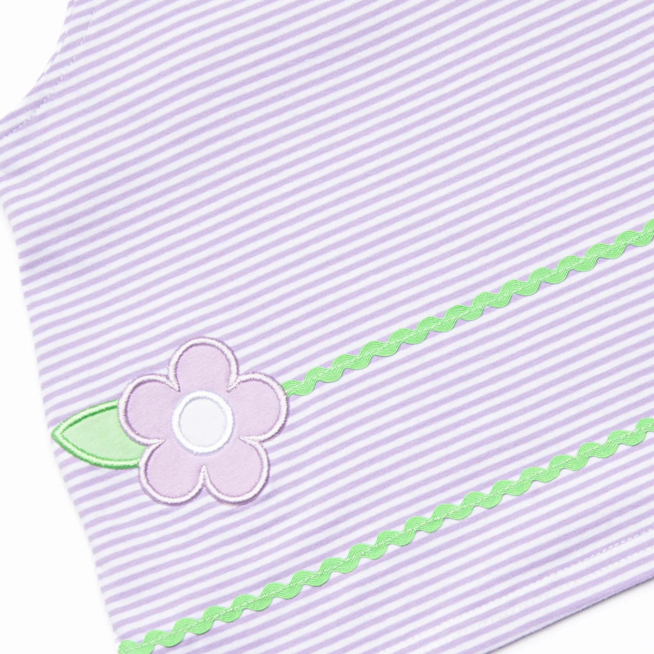 Very Sweet Vines Applique Diaper Set, Purple