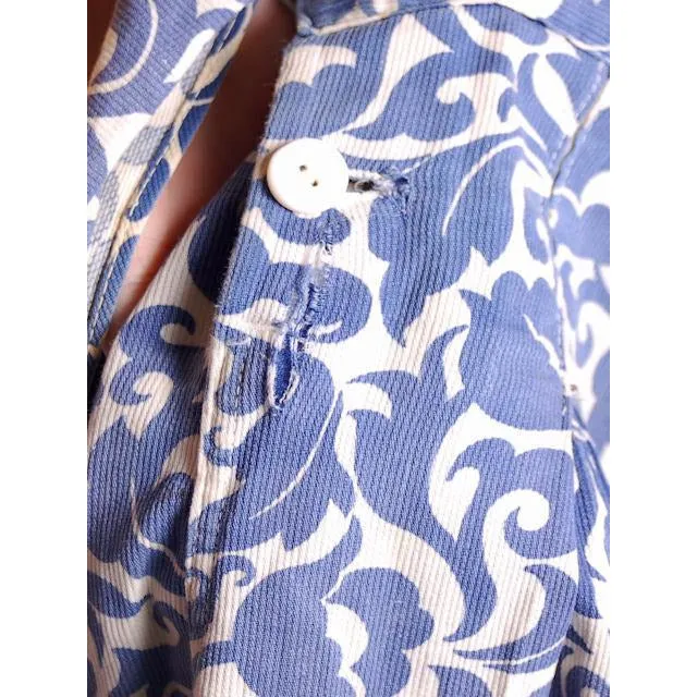 Vintage Sunsuit Swimsuit Blue Printed Cotton Playsuit Ladies 1930S