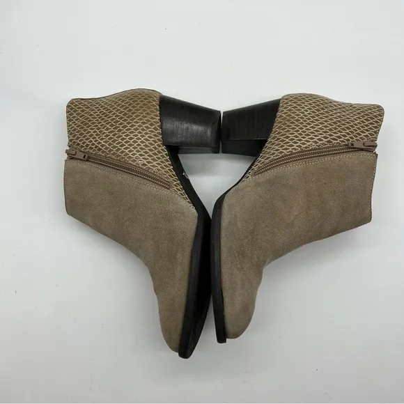 Vionic Bromley Taupe Suede Ankle Booties
