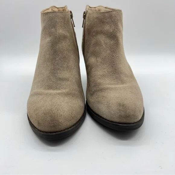 Vionic Bromley Taupe Suede Ankle Booties