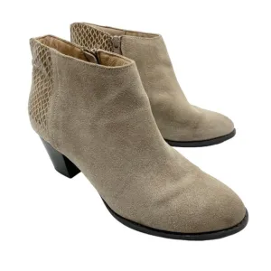 Vionic Bromley Taupe Suede Ankle Booties