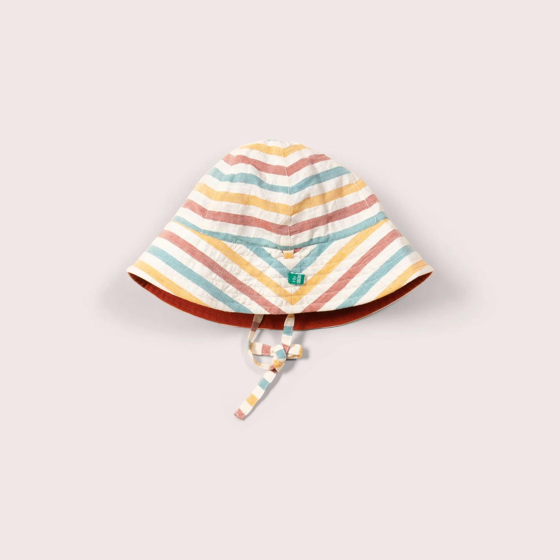 Walnut Striped Reversible Kids Sunhat