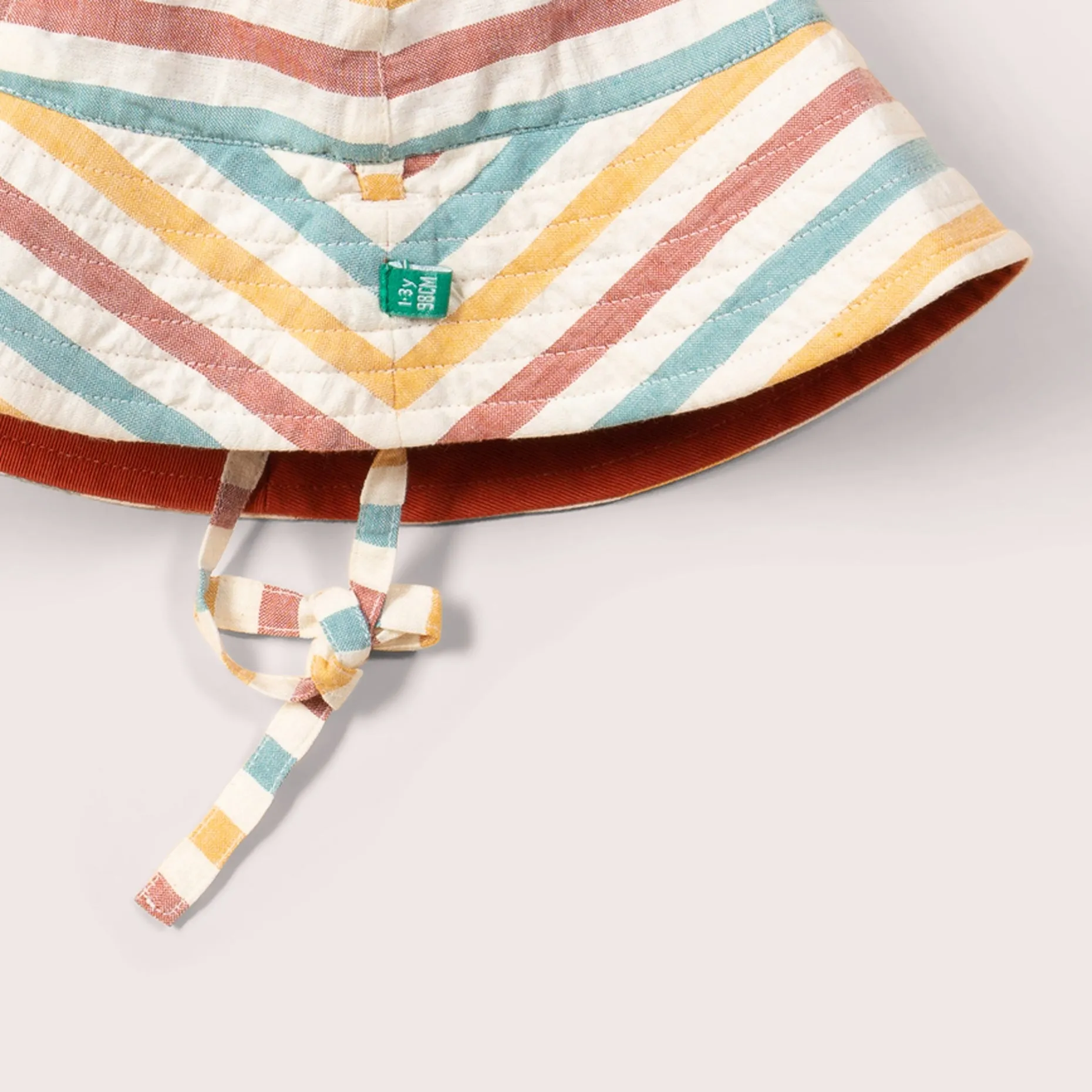 Walnut Striped Reversible Kids Sunhat