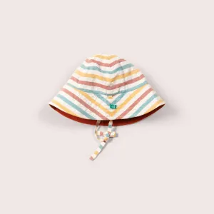 Walnut Striped Reversible Kids Sunhat