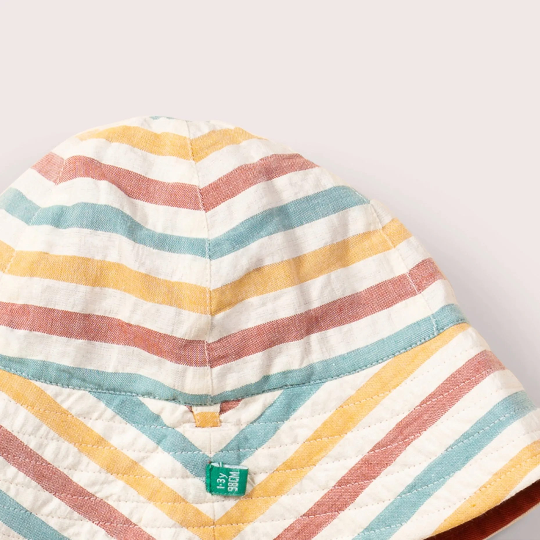 Walnut Striped Reversible Kids Sunhat