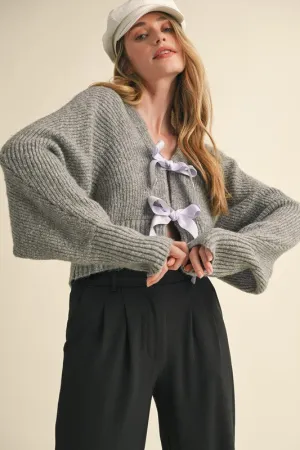 Warm Bliss Bow Tie Cardigan Sweater