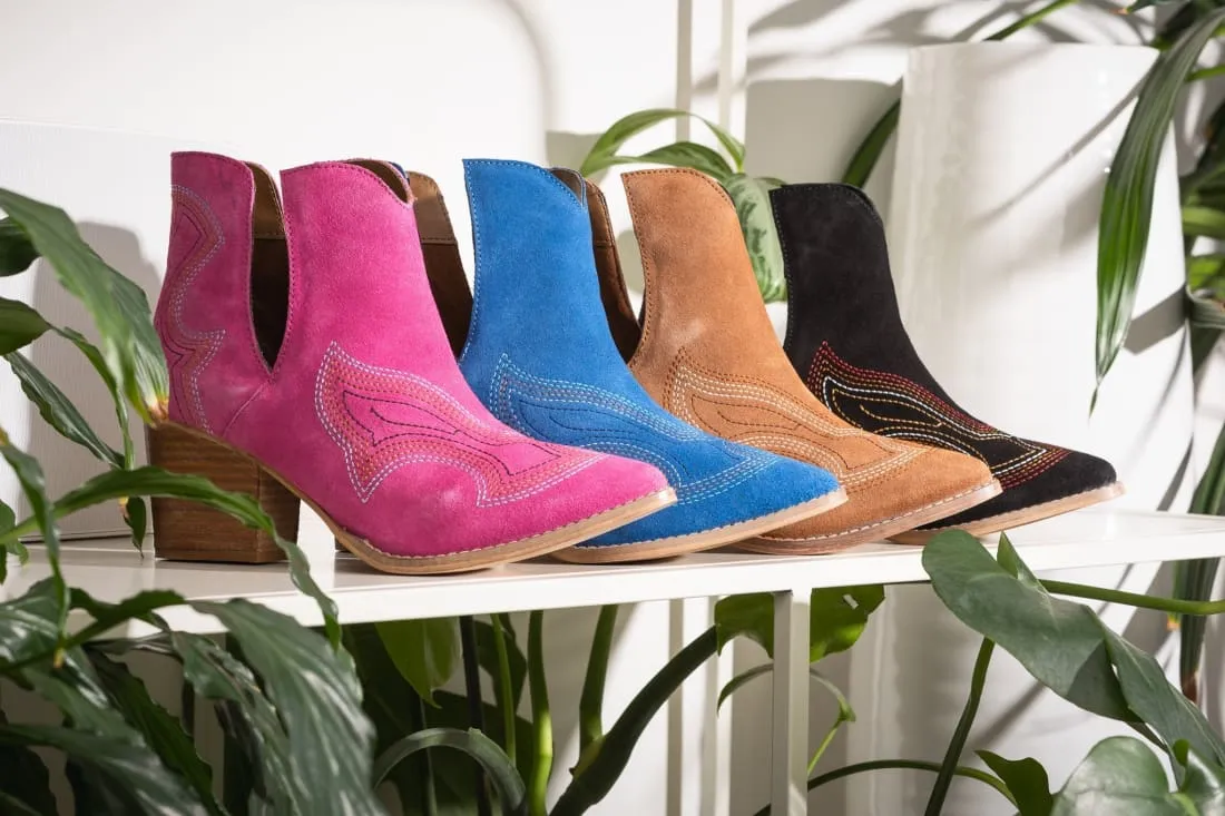 Western Ankle Booties in Black
