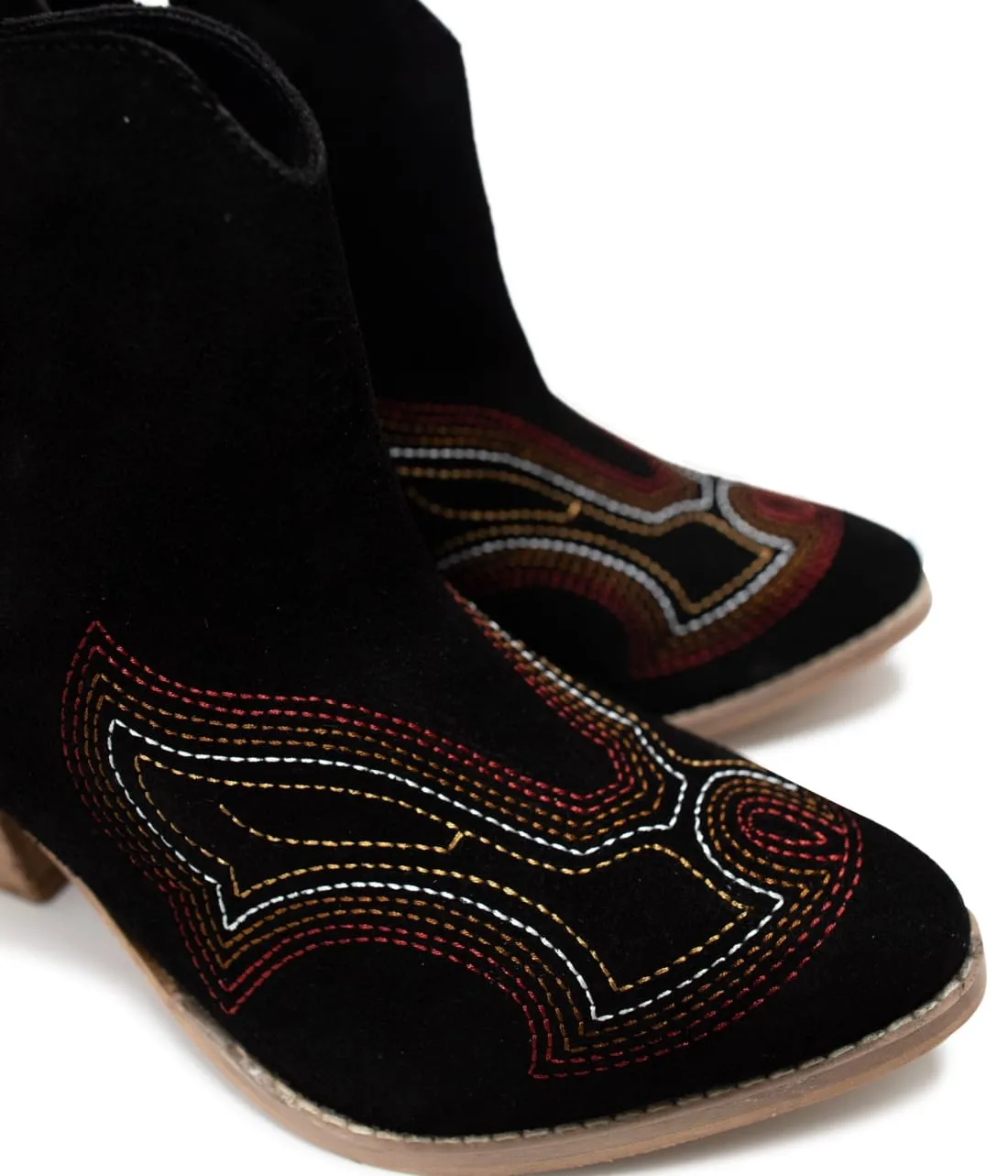 Western Ankle Booties in Black