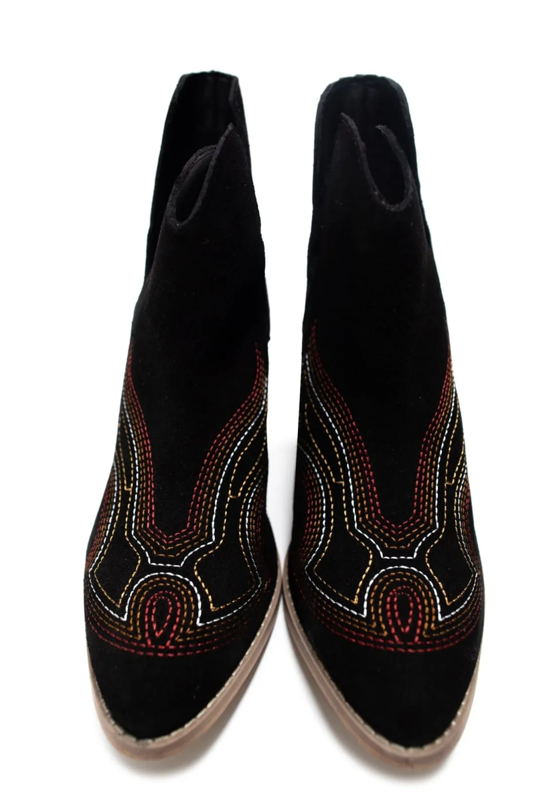 Western Ankle Booties in Black