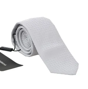 White Silk Polka Dot Pattern Tie