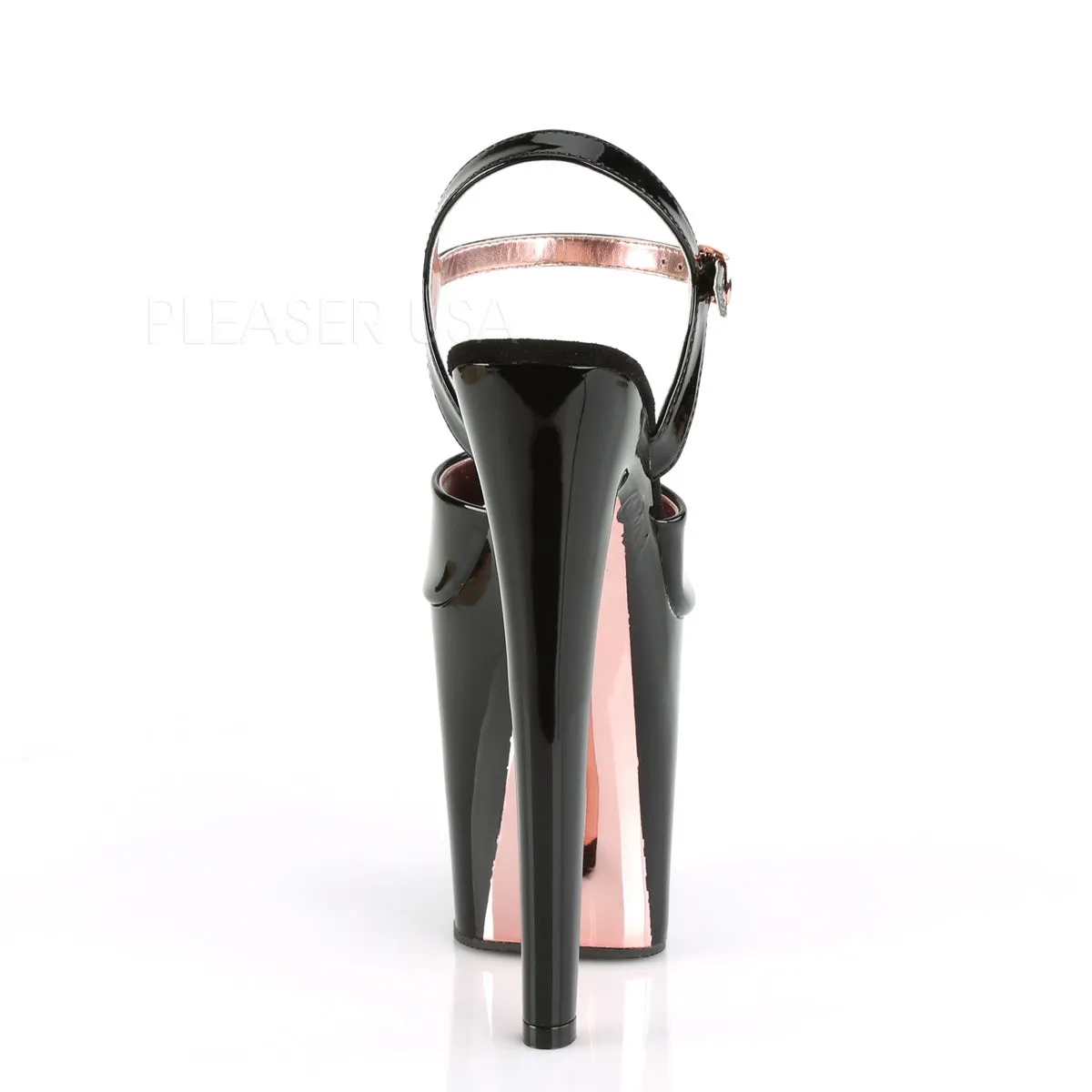 XTREME-809TT  Black Patent/Black-Rose Gold Chrome