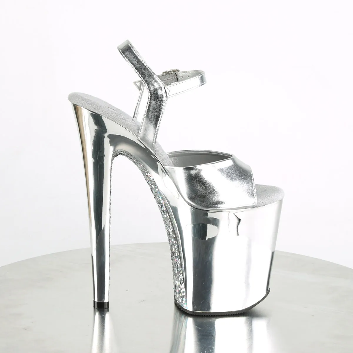 XTREME-809TTG  Silver Metallic Pu/Silver Chrome-Glitter