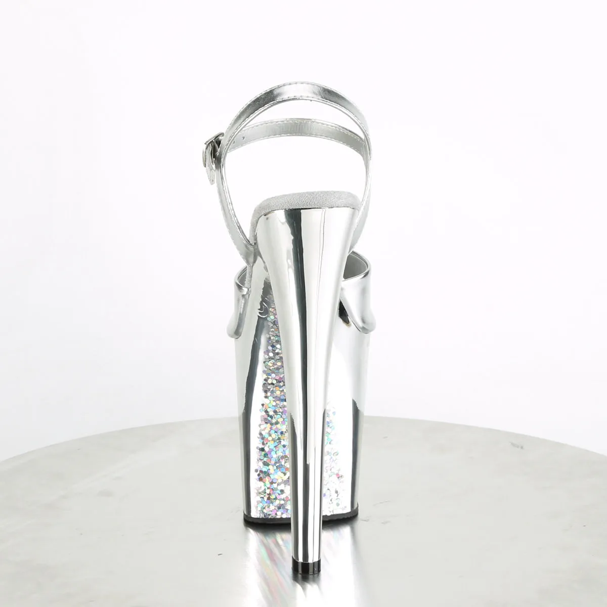 XTREME-809TTG  Silver Metallic Pu/Silver Chrome-Glitter