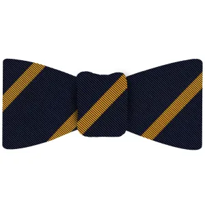 Yellow Gold on Navy Mogador Striped Bow Tie MGSBT-2 Last One!