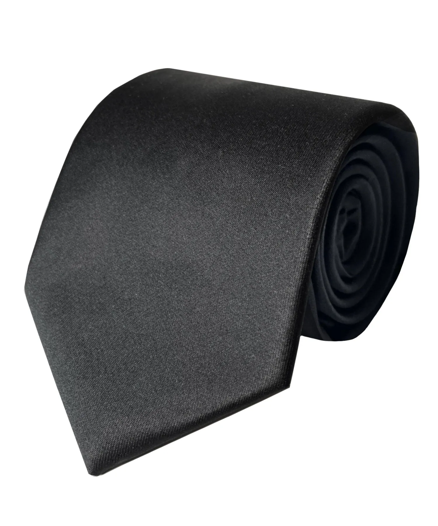 Zenio Solid Slim Tie - Black