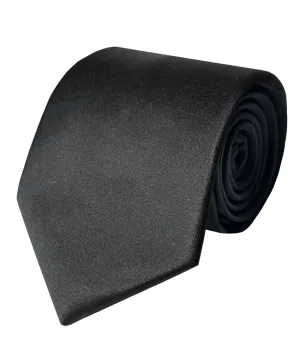 Zenio Solid Slim Tie - Black